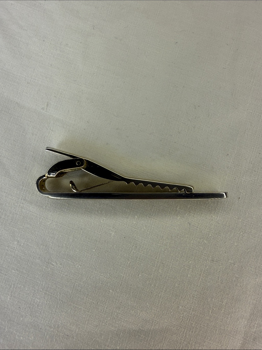 Vintage Burberrys Knight Logo Tie Bar Silver Tone 2.25” - Picture 6 of 6